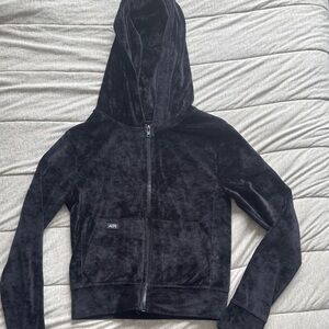 Adult Small Tiger Friday Black Velour Hoodie